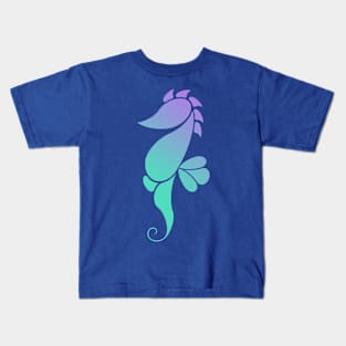 Green & Purple Seahorse Kids T-Shirt